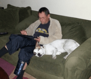 A man and his dog